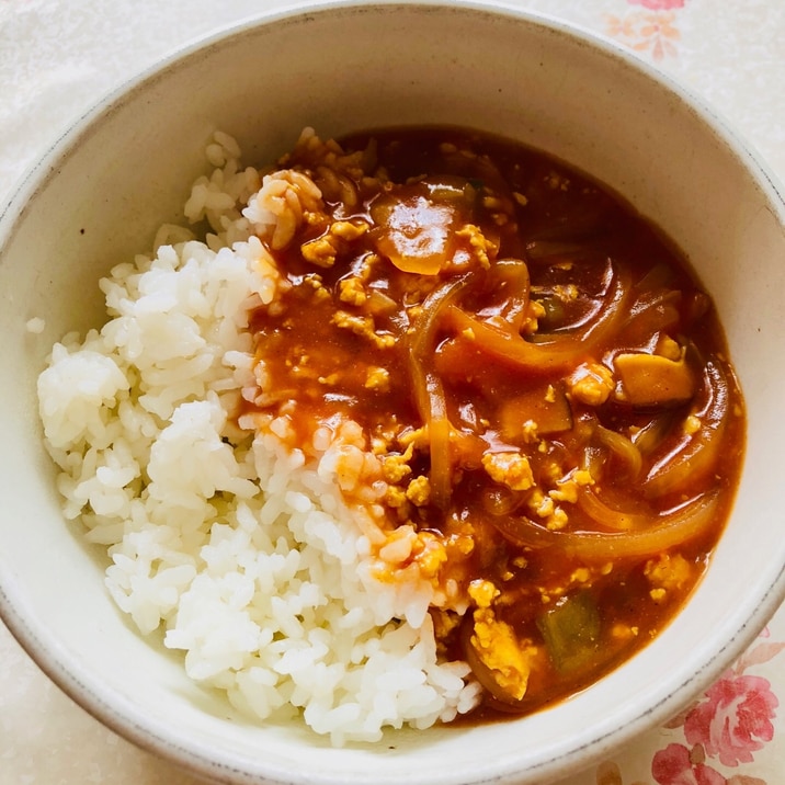 トマトジュースを使った子供も食べれるカレー